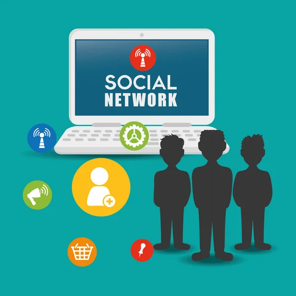 Κοινωνικό δίκτυο διανυσματική σχεδίαση — Διανυσματικό Αρχείο