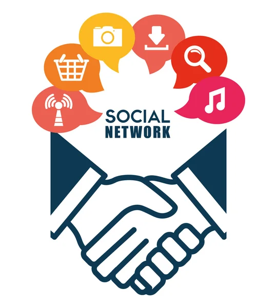 Векторний дизайн соціальної мережі — стоковий вектор