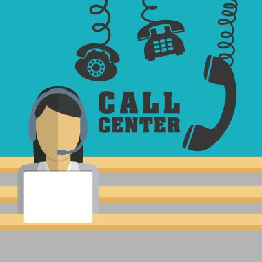 call Center hizmeti simgeler
