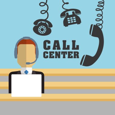 call Center hizmeti simgeler