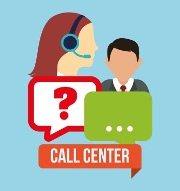 call Center hizmeti simgeler