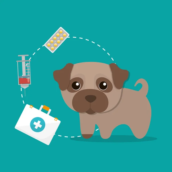 Icônes de service de centre de soins pour animaux — Image vectorielle