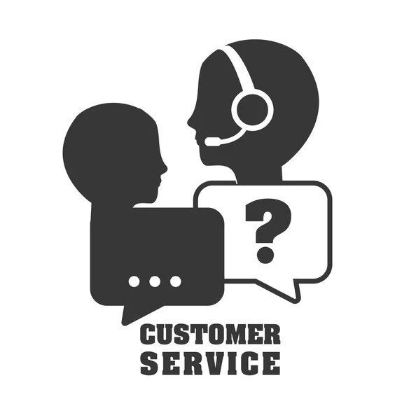 Ícones de serviço de suporte ao cliente — Vetor de Stock