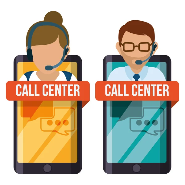 Icone di servizio del call center — Vettoriale Stock