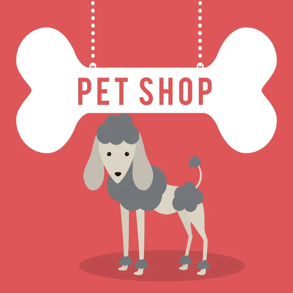 Tienda de mascotas icono del centro — Archivo Imágenes Vectoriales