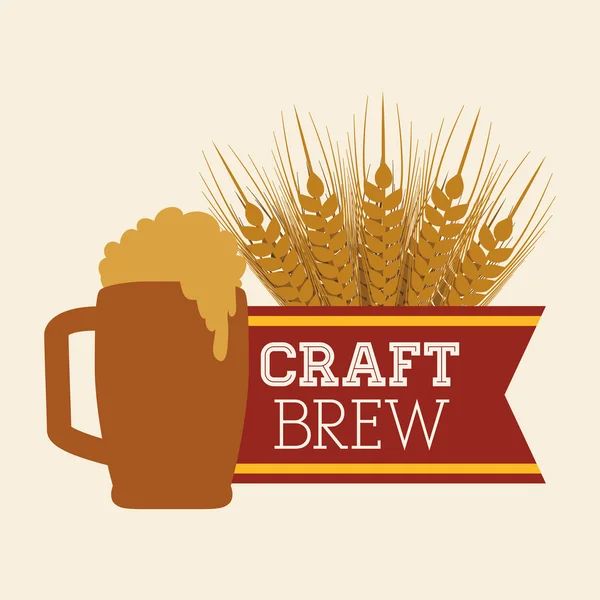 Premium kwaliteit craft brew bier — Stockvector