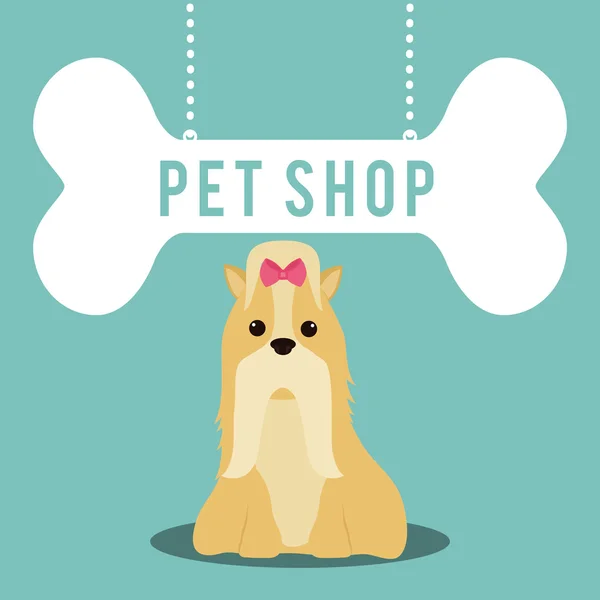 Pet shop centro ícone — Vetor de Stock