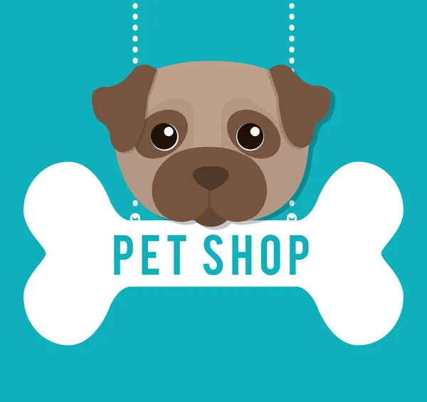 Tienda de mascotas icono del centro — Archivo Imágenes Vectoriales