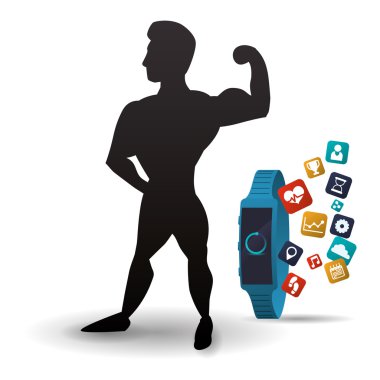 Fitness app teknoloji simgeleri