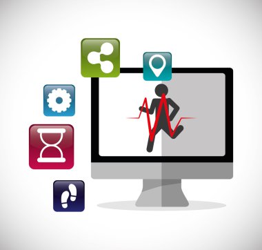 Fitness app teknoloji simgeleri