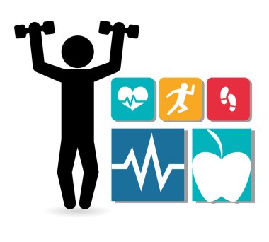 Fitness app teknoloji simgeleri