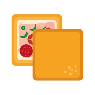 Lezzetli sandviç izole simgesi