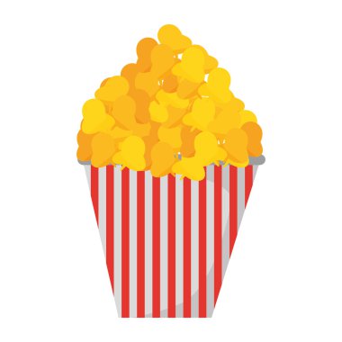 lezzetli pop corn izole simgesi