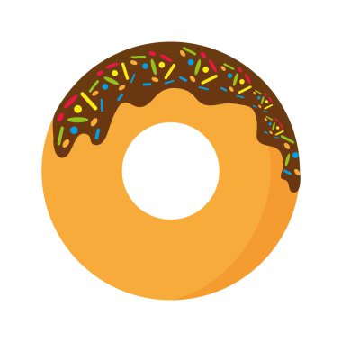 lezzetli tatlı çörek izole simgesi