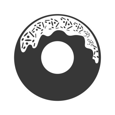 lezzetli tatlı çörek izole simgesi