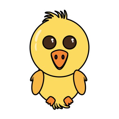 küçük civciv hayvan çiftliği izole simgesi