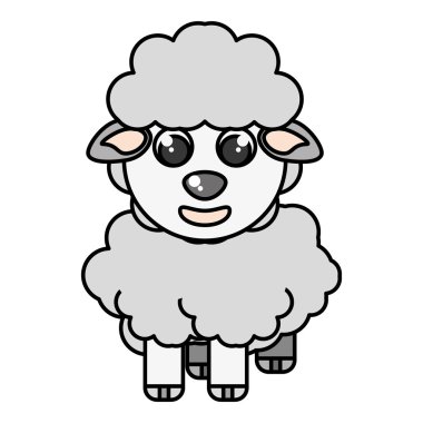 koyun hayvan çiftliği izole simgesi