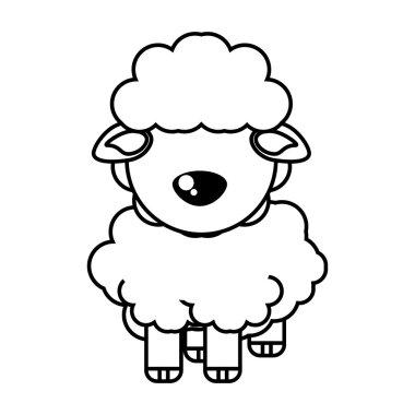 koyun hayvan çiftliği izole simgesi