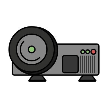 video projeksiyon aygıtı izole simgesi