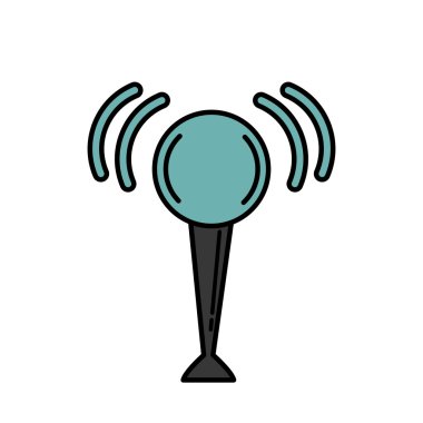mikrofon aygıtı izole simgesi