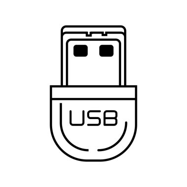 USB depolama aygıtı izole simgesi