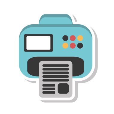 Yazıcı belgeyi yalıtılmış simgesi