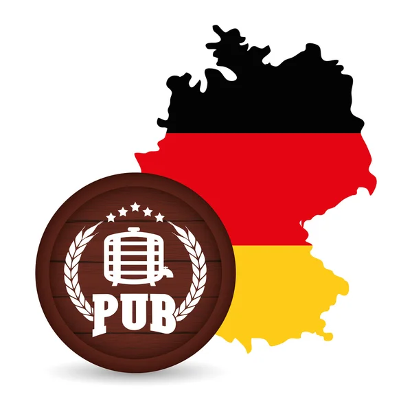Premium Kalite Alman bira — Stok Vektör