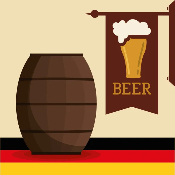 Prémium minőségű német sör — Stock Vector