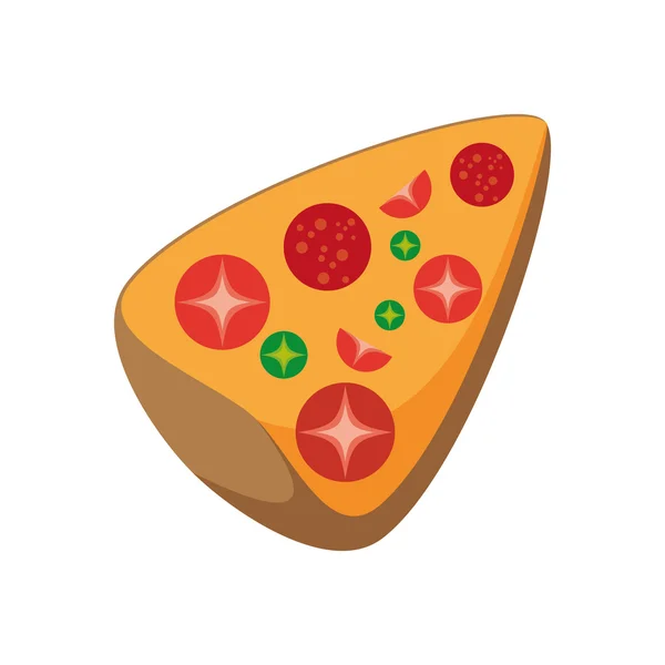 Deliciosa pizza italiana icono aislado — Vector de stock