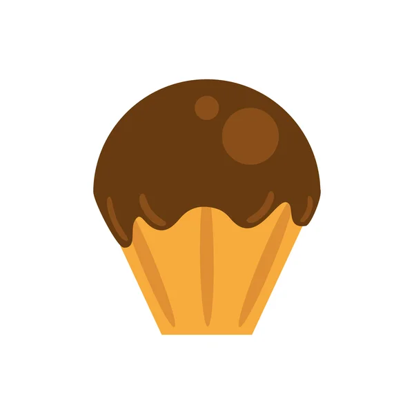 Délicieux cupcake icône douce — Image vectorielle