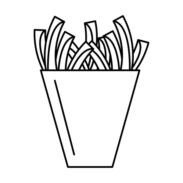 Leckere Pommes isoliert Symbol — Stockvektor