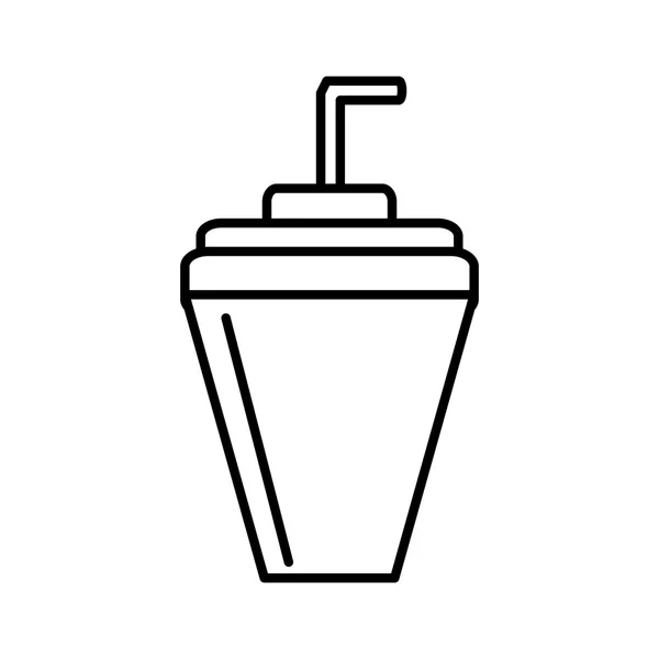 Soda napój napój ikona na białym tle — Wektor stockowy