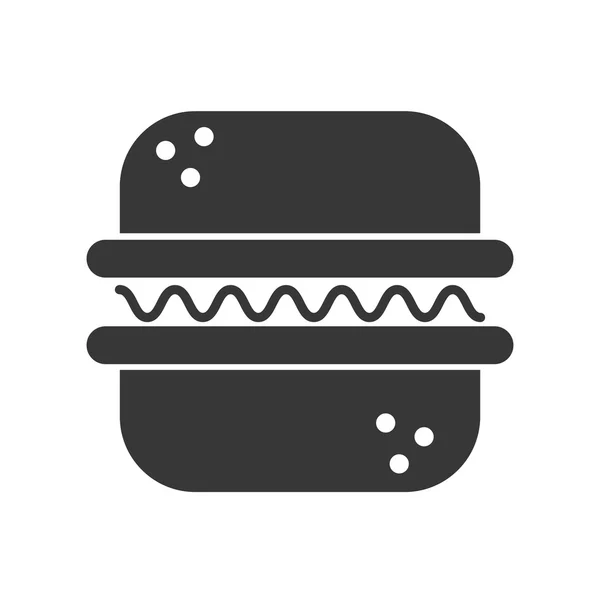 Lahodné hamburger izolované ikona — Stockový vektor
