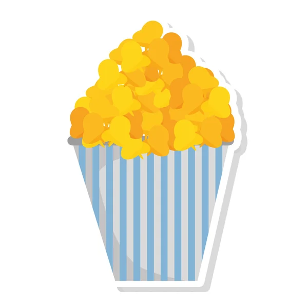Delicious pop corn isolated icon — Stock Vector
