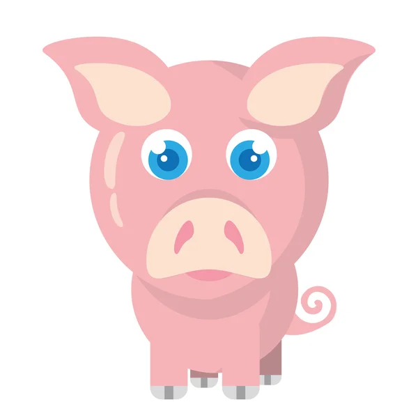 Ferme porcine icône isolée — Image vectorielle