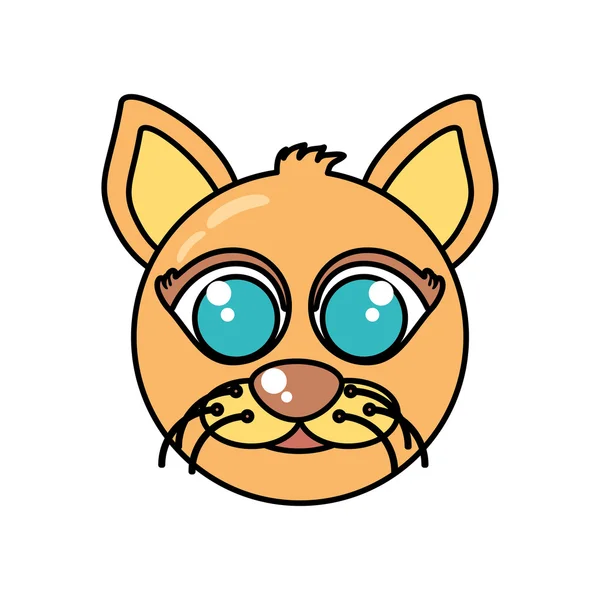 Gato mascota dibujos animados aislado icono — Vector de stock