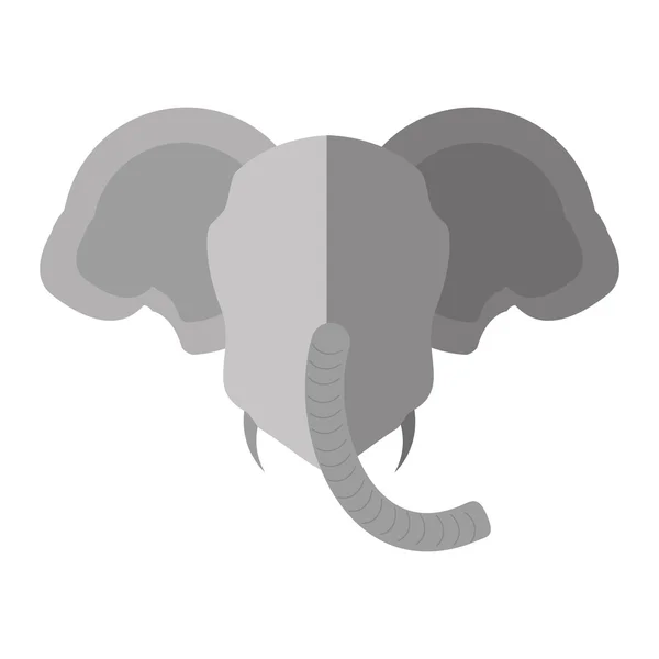 Elephant animal character isolated icon — Stock Vector