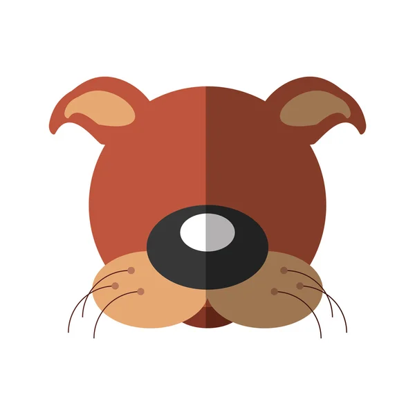 Mascota perro de dibujos animados icono aislado — Vector de stock