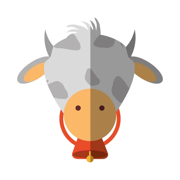 Vaca granja animal icono aislado — Vector de stock