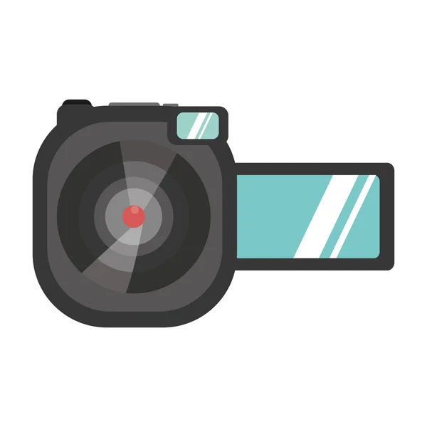 Video camera device isolated icon — Stock Vector