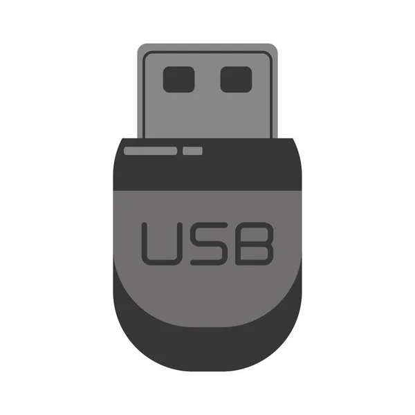 Périphérique de stockage USB icône isolée — Image vectorielle