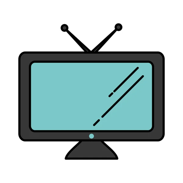 Ikon terisolasi tv plasma - Stok Vektor