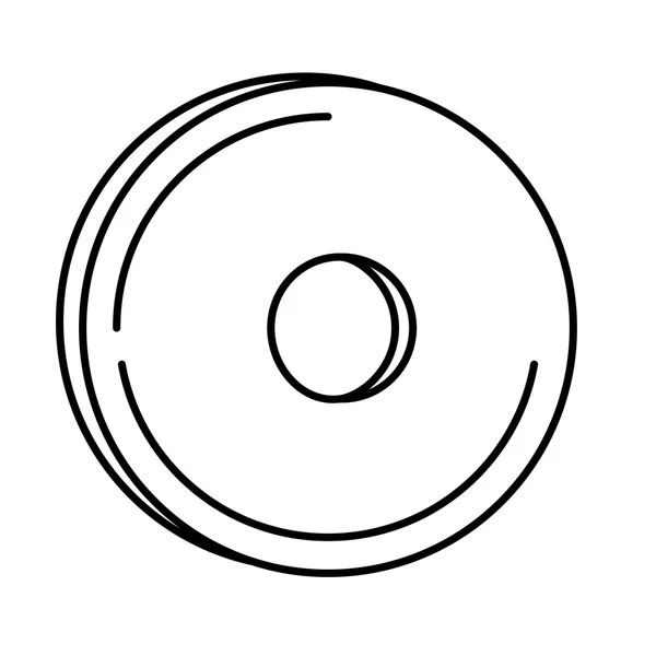 Icona isolata del disco compatto — Vettoriale Stock