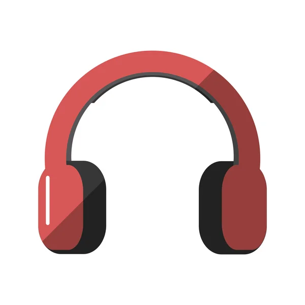 Fülhallgató hangeszköz elszigetelt ikon — Stock Vector