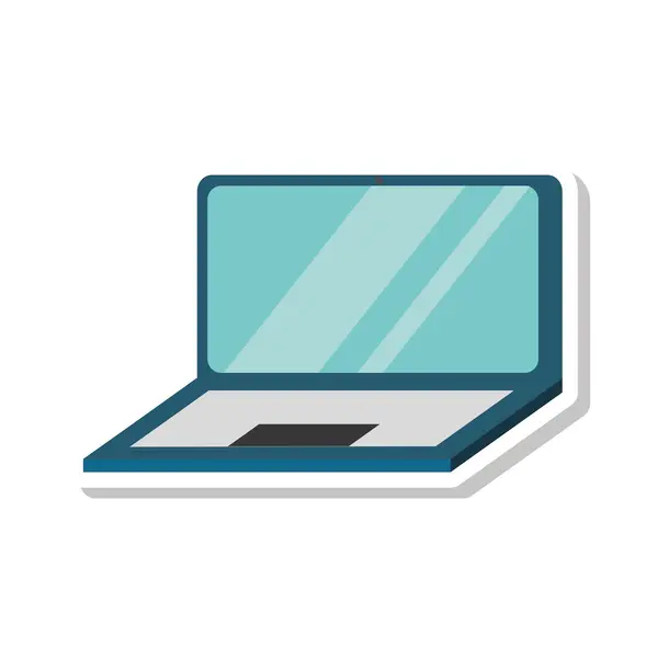 Изолированная иконка ноутбука — стоковый вектор