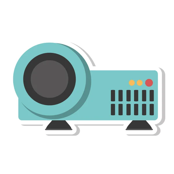 Dispositivo de proyector de vídeo icono aislado — Vector de stock