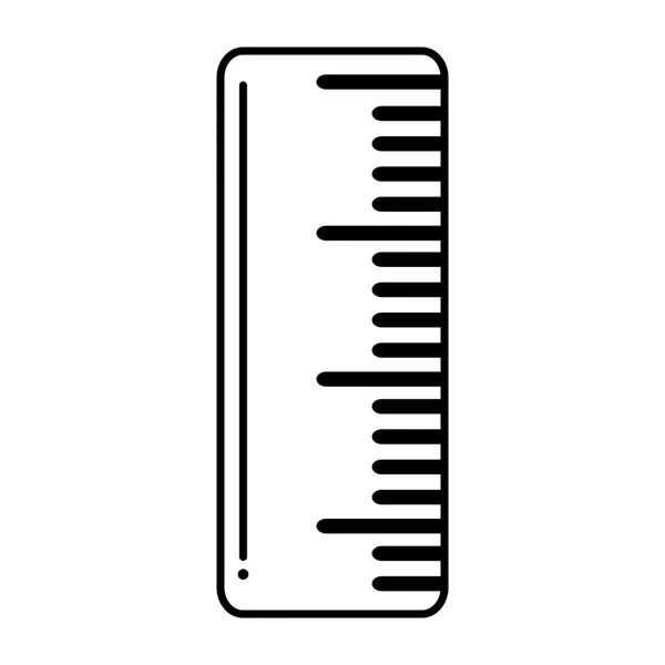 Regola scuola fornitura icona isolata — Vettoriale Stock