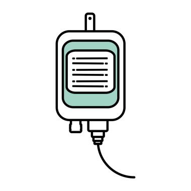 IV çanta tıbbi izole simgesi