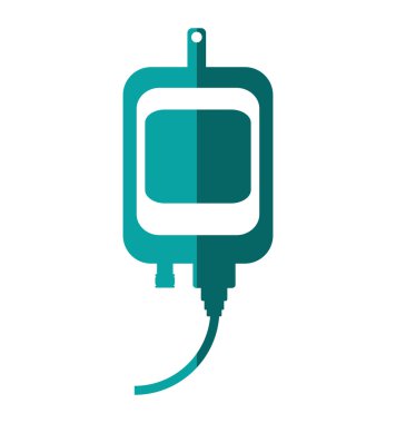 IV çanta tıbbi izole simgesi