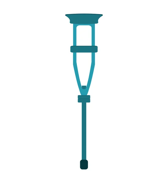 Crutch medical isolated icon — Stock Vector